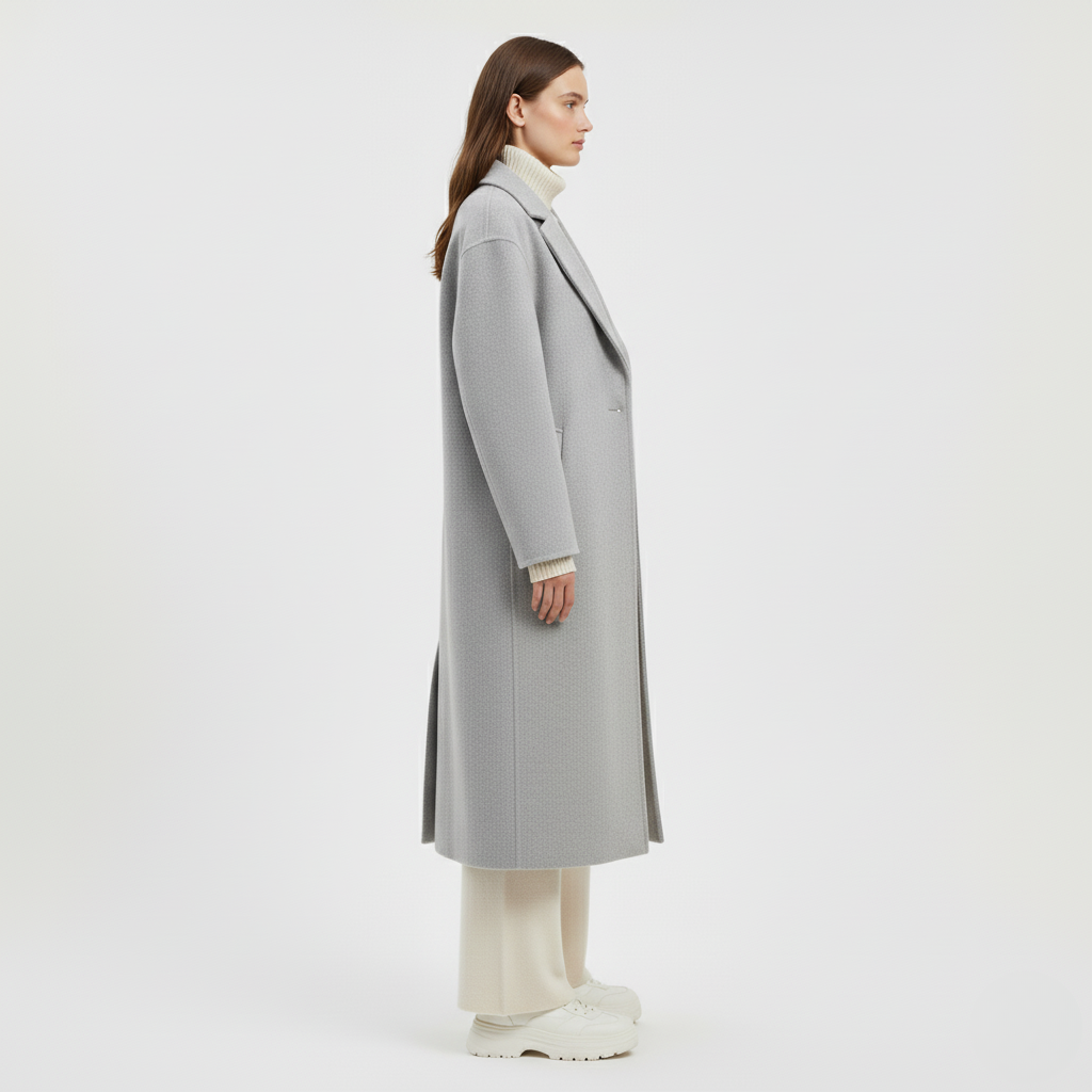 Abrigo oversize de mezcla de lana