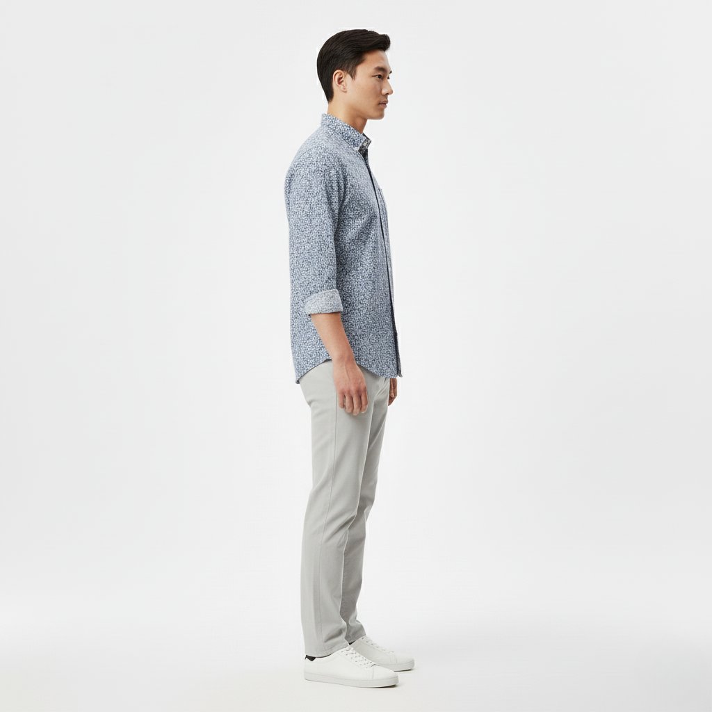 Camisa de botones de manga larga