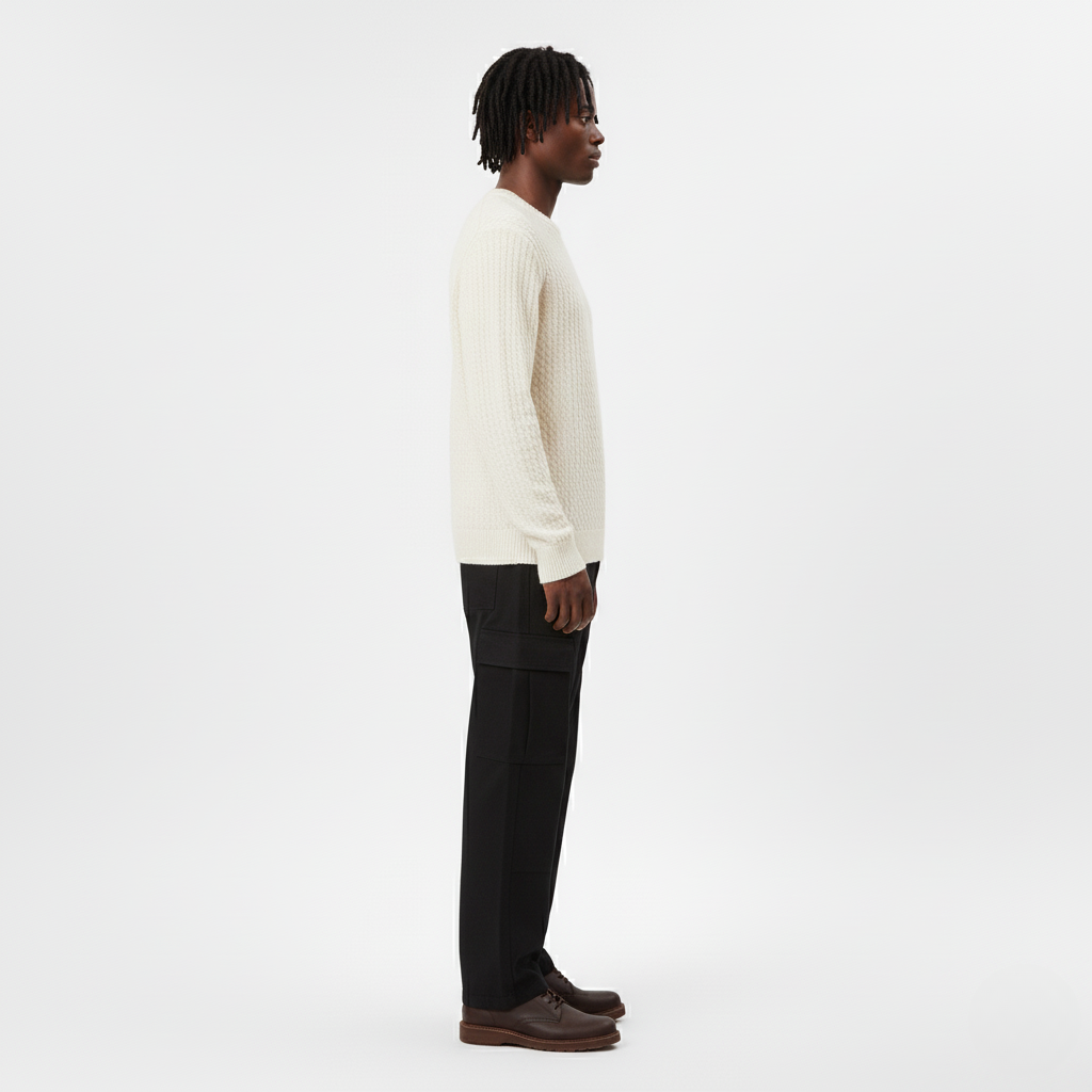 Jersey de punto clásico con cuello redondo