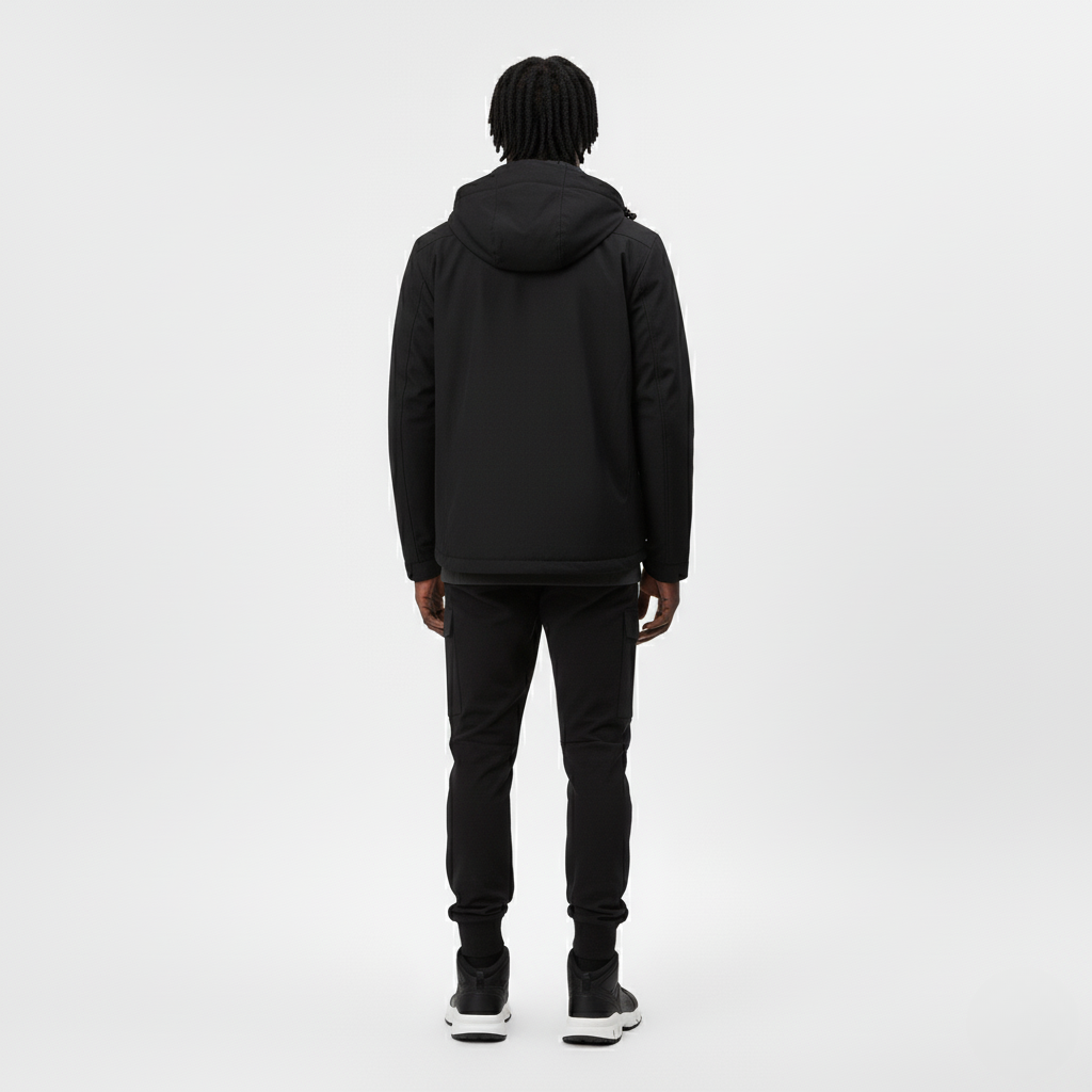 Chaqueta utility con capucha y bolsillos cargo