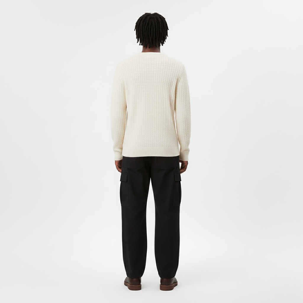 Jersey de punto clásico con cuello redondo