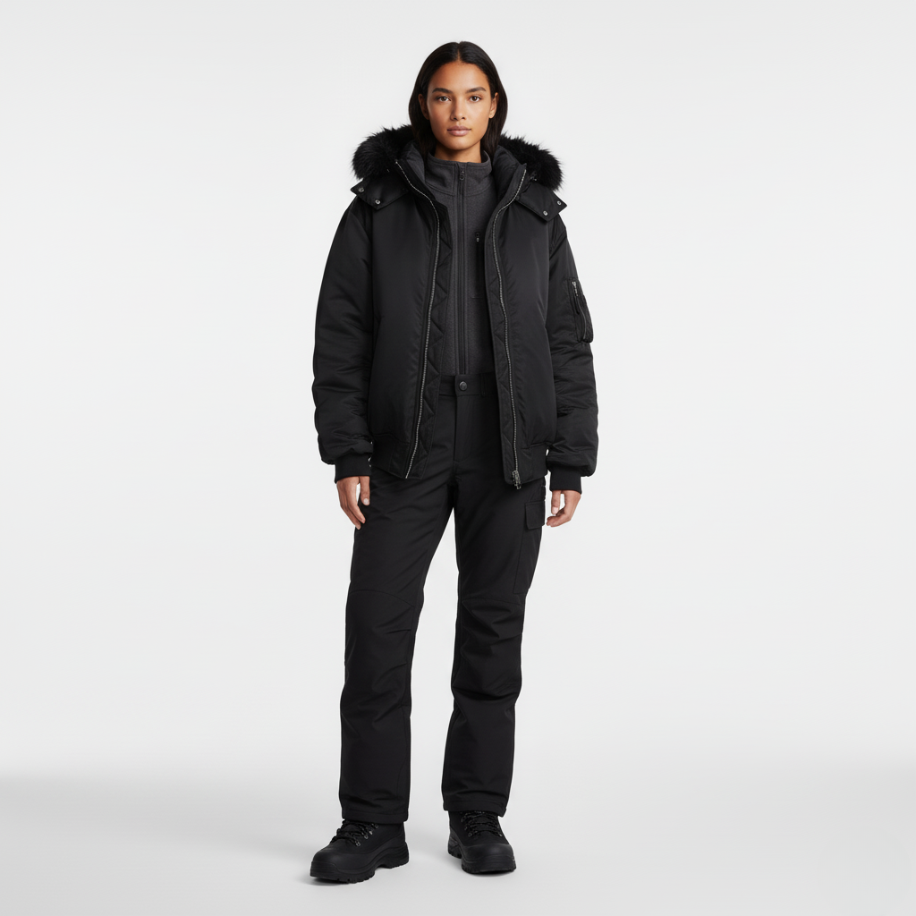 Parka aislante con capucha