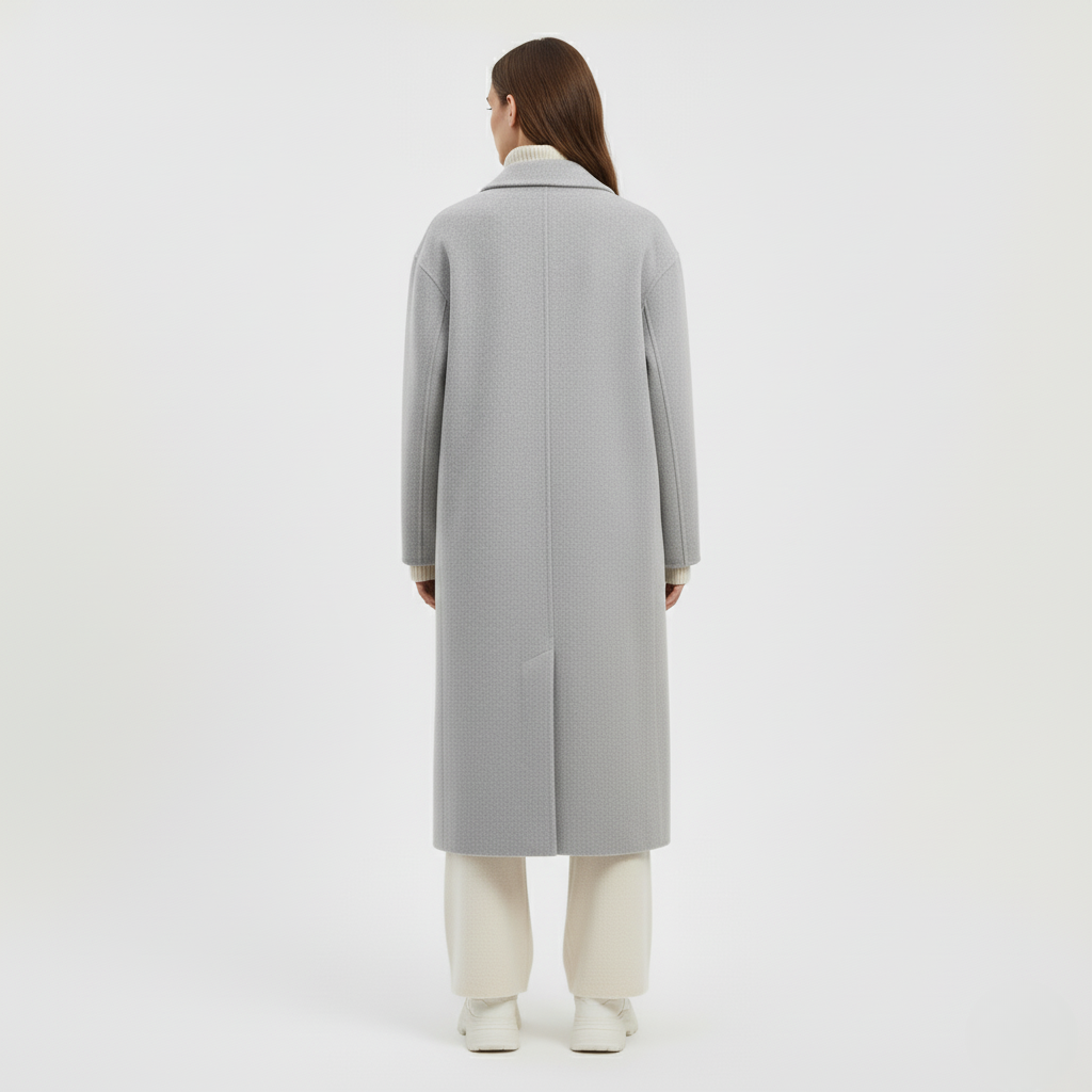 Abrigo oversize de mezcla de lana