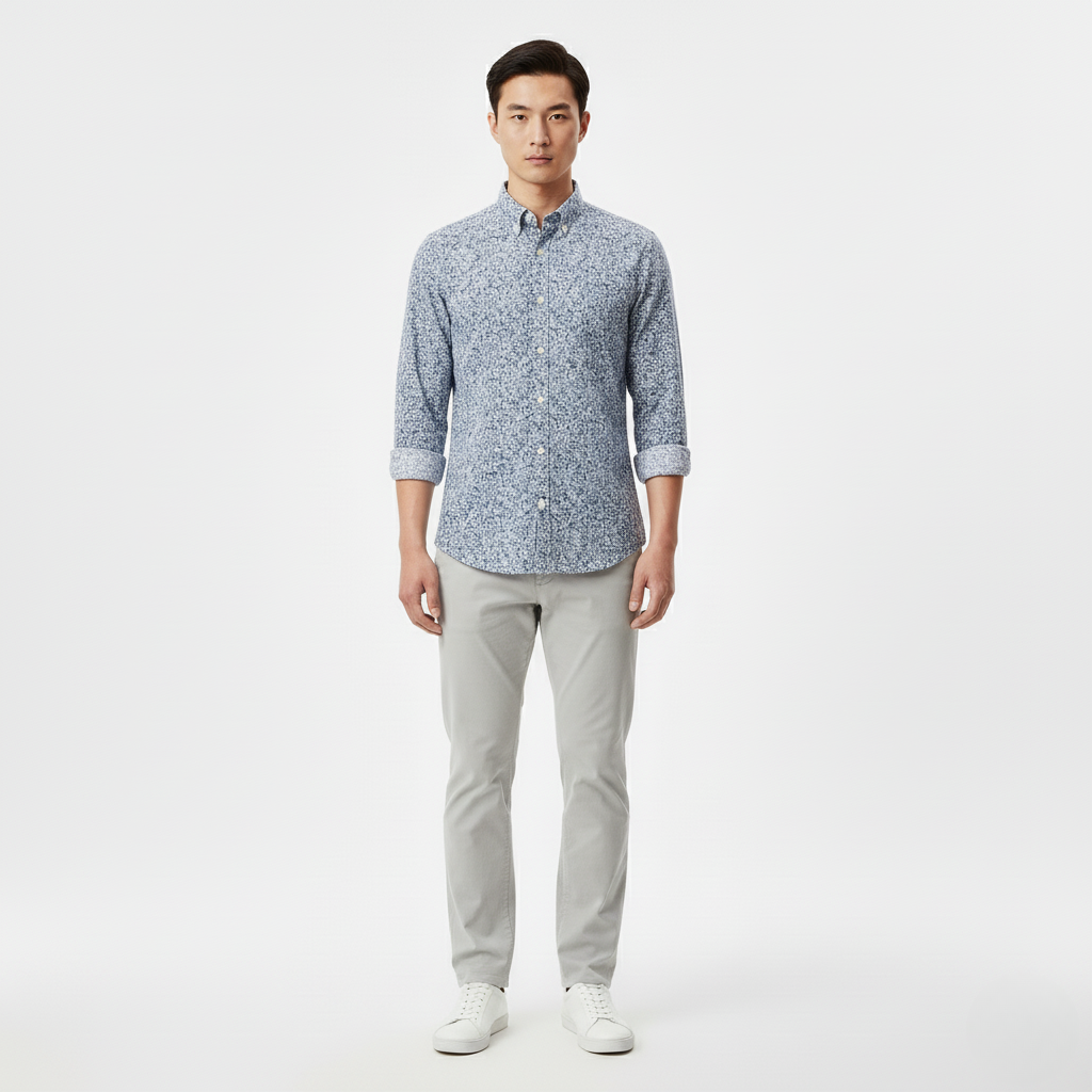 Camisa de botones de manga larga