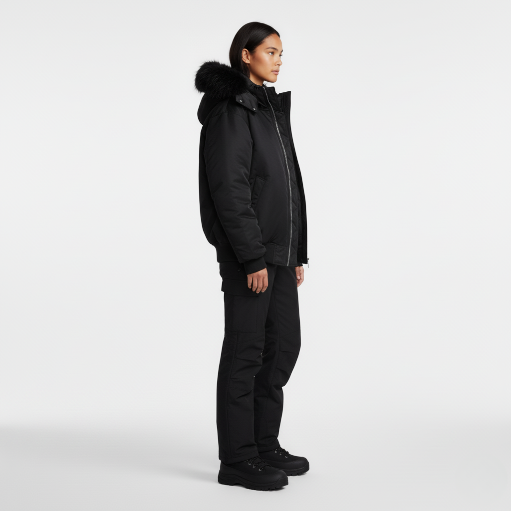 Parka aislante con capucha